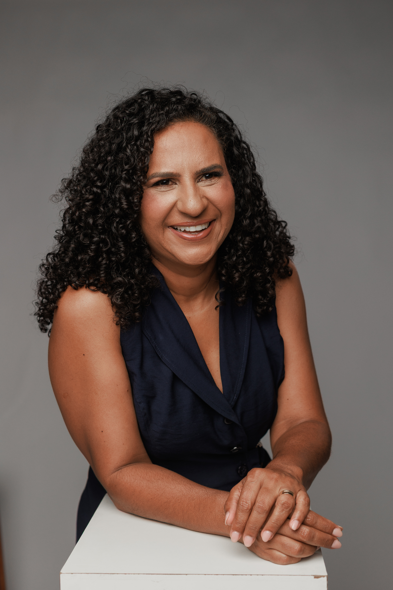 Retrato de Jacqueline Moraes sorrindo
